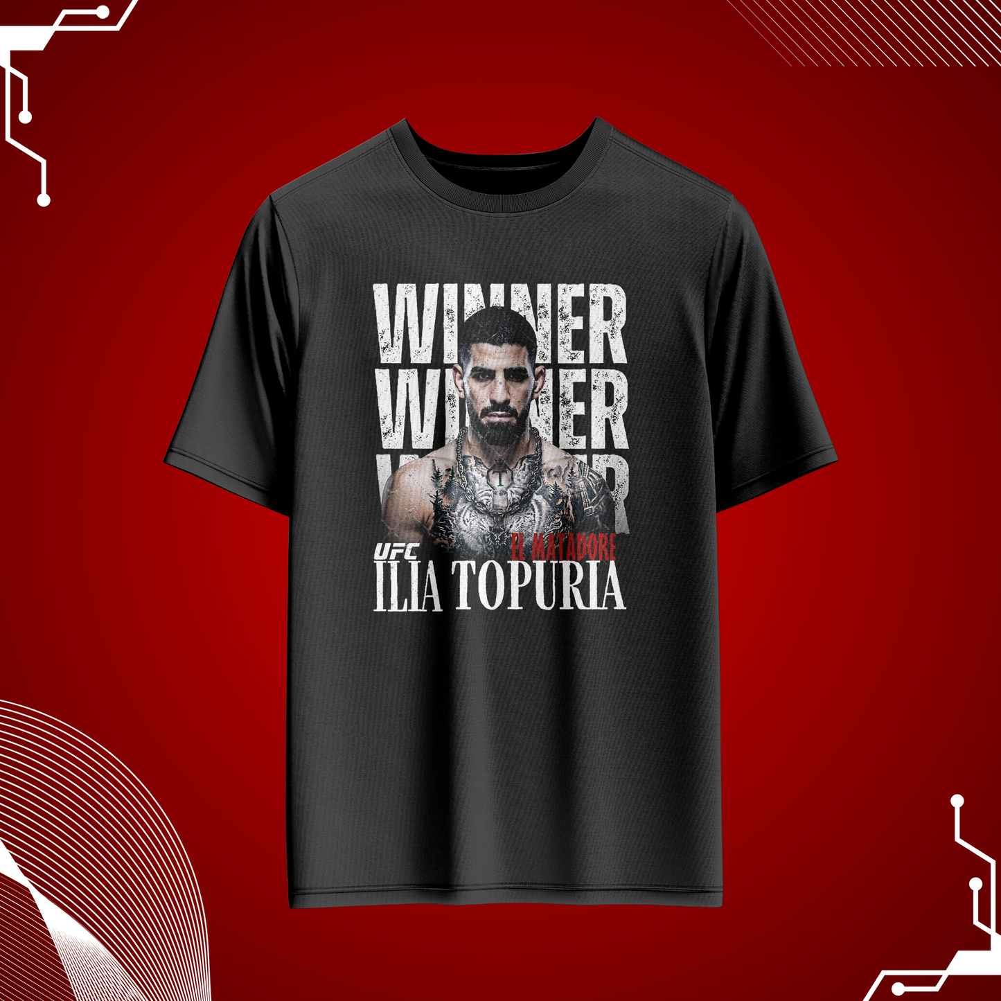Ilia Topuria Merchandise Premium  Merchandise  – UrbanMerch Exclusive1
